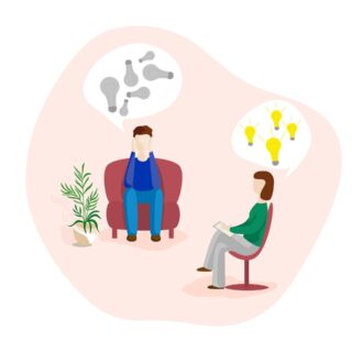man-talking-to-psychotherapist-or-psychologist-and-answer-questions-vector